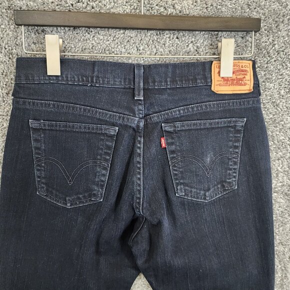 Levis 515 Jeans Womens Size 8M  W31 X L31 Blue Denim Mid Rise Boot Cut Dark Wash - Picture 5 of 10